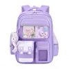Mochila Escolar Estilo Nuevo para Estudiantes de Primaria que Protege la Columna Vertebral, Gran Capacidad, Ligera, Mochila que Reduce la Carga para Niños y Niñas, Diseño Lindo de Dibujos Animados, Alivia la Presión y Protege la Columna Vertebral