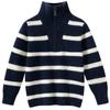 Suéteres para Meninos e Meninas Espessos e Quentes Tricôs Infantis Outono e Inverno 2025 Novas Blusas Infantis Listradas Modernas e Bonitas