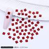 Angola rojo mini tamaño pequeño forma plana diamante Ancora rojo Año Nuevo Navidad k9 diamante de uña joyería al por mayor