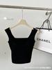 Camisola francesa de dos piezas falsas con hombros anchos y cuello cuadrado para mujer con una copa interior, ajuste ceñido y prenda exterior versátil, hermosa blusa de espalda para mujer
