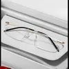 Armazón de Gafas para Miopía Sin Montura Estilo Mismo de Kuangbiao Gao Qilan para Mujeres Se Puede Equipar con Armazones para Ojos Sin Montura de Medio Aro con Graduación Ultraligeros