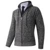 Aliexpress Transfronterizo Nuevo Suéter de Punto para Hombre Chaqueta Estilo Coreano Juventud Color Sólido Casual Sencillo Suéter con Capucha