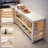 Prateleira de Armazenamento Multifuncional para Cozinha Mesa de Corte de Legumes de Chão Bancada Armário Lateral de Armazenamento Multicamadas Prateleira de Armazenamento Armário Lateral Estreito