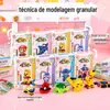 Compatível com Lego partículas minúsculas blocos de construção de desenho animado boneca pequena meninos e meninas montados brinquedos infantis barraca atacado