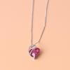 Japonês e coreano nova jóia oceano coração 12 cores pingente moda personalizado colar feminino curto coração forma clavícula colar