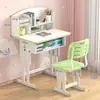 Mesa Infantil Ajustável para Casa com Estante Integrada Mesa de Estudo para Alunos do Ensino Fundamental e Médio Mesa e Cadeira para Escrever Deveres