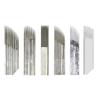 Aguja de Bordado Ceja Niebla Ceja Bordado Cuchilla Cabeza Plana Doble Fila Ceja Niebla de Agua Polvo Daimei Práctica Manual Aguja Niebla