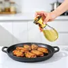Garrafa Pulverizadora de Óleo de Vidro Tipo Prensa Doméstica Panela Pulverizadora de Óleo para Cozinha Garrafa Pulverizadora de Óleo de Aço Inoxidável Tanque de Óleo Atomizado Selado à Prova de Vazamentos
