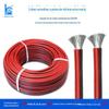 Cabo Flexível de Silicone Vermelho e Preto Personalizado Extra Macio para Fio Eletrônico com Resistência a Altas Temperaturas de 200°C Cabo de Alimentação Dupla Paralela para Bateria de Lítio de Nova Energia