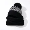 Nuevo Conjunto de Bufanda Retorcida Gorro de Punto Otoño Invierno Adulto Sombrero de Lana Cálido de Invierno Protección para los Oídos Sombrero Integrado con Bufanda