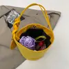Bolso de Hombro de Terciopelo Retro, Bolso Cubo, Bolso de Axila, Moda para Mujer, Casual, Bolso de Mano Simple y Versátil, Bolso Tote Pequeño