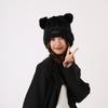 2026 Novo Estilo Chapéu de Urso Fofo Peludo Quente e Espessado Chapéu de Outono e Inverno para Mulheres Chapéu de Lã Tricotado de Pelúcia