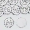 Etiquetas de Sello de Cera con Lazo al por Mayor en Stock para Decoración de Bodas, Invitaciones de Sobres, Pegatinas de Sello de Cera en Relieve
