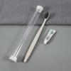 Fornecedor da Fábrica Escova de Dentes de Carvão de Bambu em Formato de Coração com Cerdas Macias + Pasta de Dente de 3g em Tubo Transparente de Plástico Flexível PVC, Portátil para Viagem