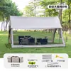 Tienda de campaña con dosel de malla para exteriores para 8-12 personas para acampar, protección contra mosquitos, protección solar, impermeable, portátil para picnics y sombra en la playa