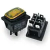 Interruptor Basculante Kcd4 Verde à Prova d'Água 30A com Luz 6 Pinos 3 Velocidades Painel Liso Conectado à Prova d'Água Modificado Alta Corrente