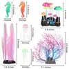 Decoración Acuario Coral Silicona Suave Coral Luminiscente Hongo Luminiscente Decoración Coral Set de 4/7 Piezas Decoración Acuario