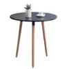Mesa y sillas de comedor vintage estilo francés, juego de mesa y sillas de balcón de madera maciza, mesa redonda Eames retro americana de diseñador