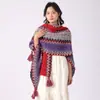 Xale Feminino 2026 Novo Estilo Étnico Malha de Yunnan Capa Retro Casaco Moda de Alta Qualidade Envolto para Ombros