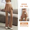 Novo Estilo Calça de Yoga Falsa de Duas Peças com Bolso Cintura Alta Cobertura do Bumbum com Saia Calça Tubarão Feminina Tamanho Plus Roupas Externas Calças de Exercício