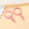 Llavero Colgante de Cadena de Cuatro Secciones Lacada con Hebilla de Primavera de Color Caramelo Accesorios para Joyería DIY Aro de Resorte Colgante para Bolso
