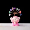 Grava de Cristal Natural Árbol de Cristal de los Doce Signos del Zodíaco Adornos Árbol de la Fortuna Amatista Rosa Adornos Pequeños Auspiciosos Creativos