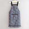 Bata de Lona Catering Trabajo Anti-Manchas Ropa de Trabajo Especial para Hombres y Mujeres Cocina Cocinar Delantal para el Hogar Mangas Largas Retro