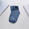 Meias Femininas Transfronteiriças, Meias Finas de Verão Meia-Panturrilha, Femininas Antiodor, Absorventes de Suor, Meias de Algodão com Bordado de Gato, Meias Femininas de Zhuji