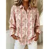 Camisa Impresa 3D de Navidad 2025 Manga Larga Más Vendida Copo de Nieve Fiesta Manga Larga Moda para Mujer Top Cárdigan