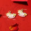 Pingente Tradicional de Cavalo do Zodíaco Banhado a Ouro, Acessório de Liga, Peças para Joias Artesanais DIY, Materiais de Contas Espaçadoras para Colares e Pulseiras