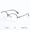 Armazón para Gafas de Miopía Japonés y Coreano Ultraligero Retro Media Montura Montura Redonda Marco Ultraligero de Borde Delgado de Titanio Tendencia Literaria para Hombres y Mujeres Venta al por Mayor