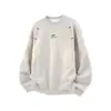 Sudadera con capucha Han Lu Color Block Bordada de Ante Sintético Cuello Redondo Estilo Otoño para Hombre Textura de Patchwork Estructurado Pulóver