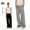 Calça de Moletom Esportiva Minimalista Estilo Japonês Ouswe com Corte Tridimensional Unissex Calça Longa Solta Reta de Perna Larga Calça Casual Rk224