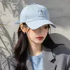Gorra de Béisbol Estilo Coreano Parche Lindo Dibujo Animado Cachorro Temperamento Versátil Protección Solar Sombrero para Sombra Adelgazante Facial Moda Gorra de Béisbol