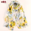 Outono e Inverno Nova Moda Lenço Doce Estampado Xale de Proteção Solar Lenço de Seda Lenço de Gaze para Mulheres Venda Direta Preço de Fábrica Atacado Elegante