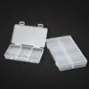 Caja de Plástico Transparente de PP de 6 Compartimentos Caja de Almacenamiento DIY para Joyería, Cosméticos, Uñas, Cuentas, Ferretería, Equipo de Pesca, Señuelos Artificiales