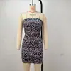 Vestido Europeu e Americano Transfronteiriço Amazon Verão Estampado Emagrecedor Justo no Corpo Tubinho de Alta Qualidade