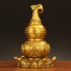 Venta al por mayor Directo de Fábrica Calabaza de Nueve Tortugas de Cobre, Adorno de Calabaza de Cobre para Sala de Estar, Oficina, Escritorio y Entrada