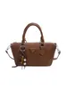 Nuevo Bolso de Mano Retro Plegado de Gama Alta para Mujer, Bolso Cruzado Versátil Casual para el Día a Día, Bolso de Hombro de Moda con Colgante
