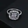 Venta caliente de Wish transfronterizo moda propuesta de compromiso anillo de diamante simple anillo cuadrado coreano popular popular pulsera