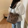 Bolso Grande Casual para Mujer 2026 Nuevo Bolso de Tela de Moda Bolso de Hombro Bolso Tote de Gran Capacidad para la Clase y el Trayecto Diario Bolso Cruzado