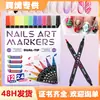 Venda Quente Transfronteiriça Caneta para Nail Art Ponta Fina 0,5mm Quadro de Graffiti 24 Cores Impermeável Secagem Rápida Marcador Acrílico para Nail Art Nail Art