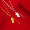 Collar con colgante de signo de la suerte de estilo nacional para mujer, moderno y con un hermoso significado, fabricantes que suministran directamente al por mayor