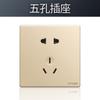Stosibn/Masha Gold Interruptor Fino Painel Tomada Doméstica Simples e Luxuoso Um Interruptor Cinco Portas USB