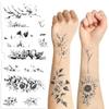 10 novos adesivos de tatuagem de grafite de flor de melanina engraçados adesivos de tatuagem de braço e rosto de brinquedo de feriado atacado
