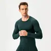 Camiseta de Entrenamiento para Correr y Fitness Ajustada para Hombre Amazon Elástica de Secado Rápido Manga Larga 1E18