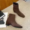 Botines Retro de Estilo Coreano con Punta Dividida para Mujer con Hebilla de Cinturón, Tacón Grueso, Diseño Fruncido Adelgazante y Botines Apilados