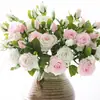 Flor Artificial con un Toque Realista, Rosa Hidratante, Flor Falsa con una Sensación Similar a la Rosa, Decoración del Hogar, Rosa Artificial Individual para Boda, Arte Floral con Toque Realista
