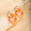 Aretes Geométricos Exagerados de Corea del Sur Nuevos Aretes Elegantes Largos de Alta Gama con Personalidad de Moda Color de Contraste Aretes Populares de Este Año