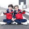 Uniforme de escuela primaria traje de primavera y otoño chaqueta de uniforme de clase de escuela secundaria conjunto de tres piezas al por mayor ropa de jardín de infantes ropa de otoño e invierno